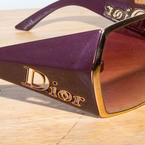 Dior Gaucho Sunglasses Sunnies Purple Gold